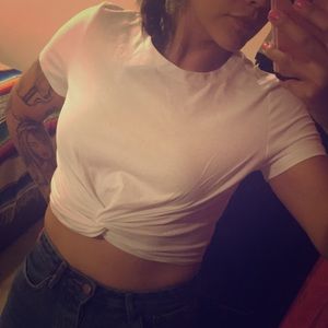 NWOT F21 White crop top